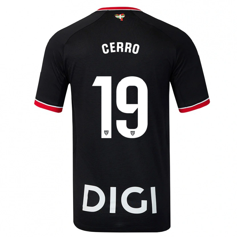 Danxen Mænd Mariana Cerro Galán #19 Sort Hvid Rød Udebane Spillertrøjer 2026/27 Trøje T-Shirt