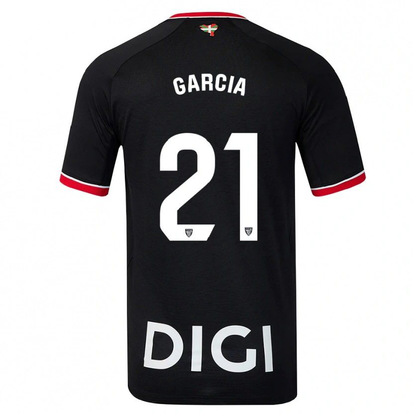 Danxen Mænd Beñat García #21 Sort Hvid Rød Udebane Spillertrøjer 2026/27 Trøje T-Shirt