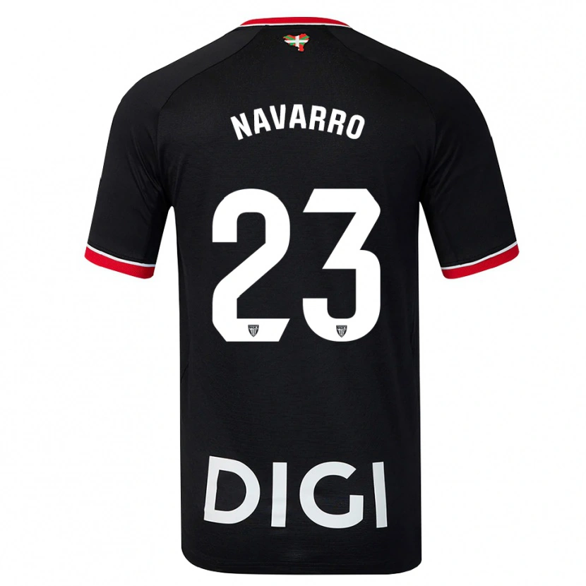 Danxen Mænd Robert Navarro #23 Sort Hvid Rød Udebane Spillertrøjer 2026/27 Trøje T-Shirt