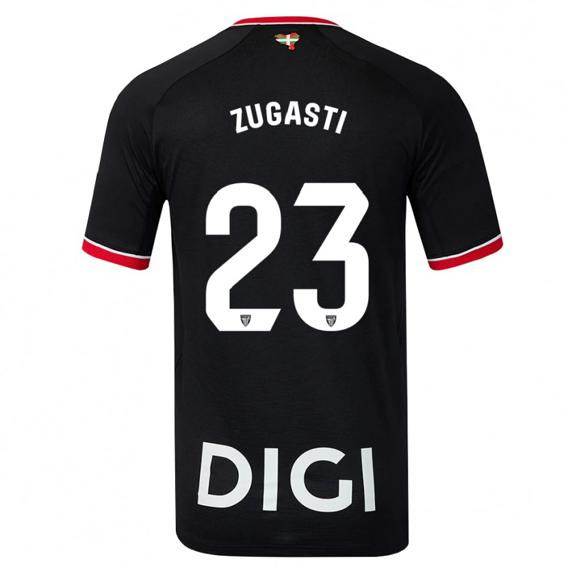 Danxen Mænd Patricia Zugasti Oses #23 Sort Hvid Rød Udebane Spillertrøjer 2026/27 Trøje T-Shirt