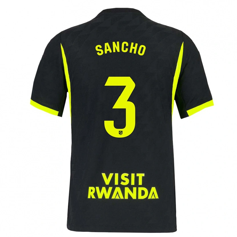 Danxen Mænd Diego Sancho #3 Lysegrøn Sort Udebane Spillertrøjer 2026/27 Trøje T-Shirt
