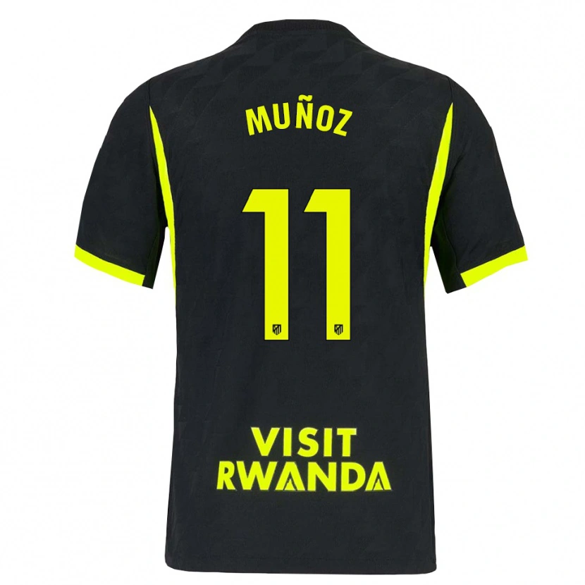 Danxen Mænd Dani Muñoz #11 Lysegrøn Sort Udebane Spillertrøjer 2026/27 Trøje T-Shirt