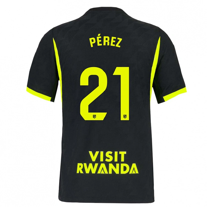Danxen Mænd Diego Pérez #21 Lysegrøn Sort Udebane Spillertrøjer 2026/27 Trøje T-Shirt