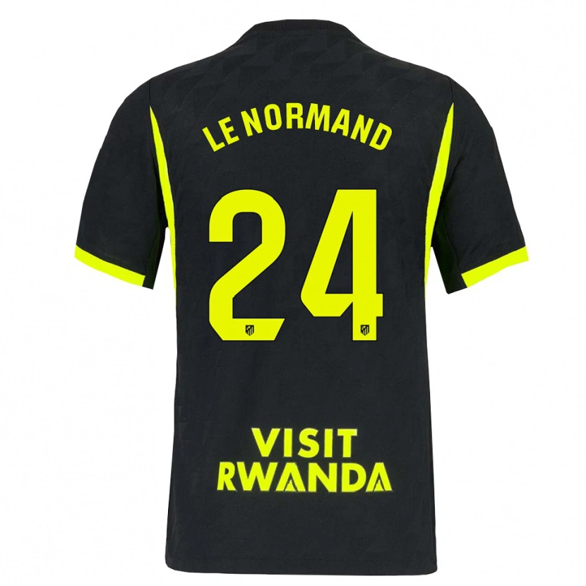 Danxen Mænd Robin Le Normand #24 Lysegrøn Sort Udebane Spillertrøjer 2026/27 Trøje T-Shirt
