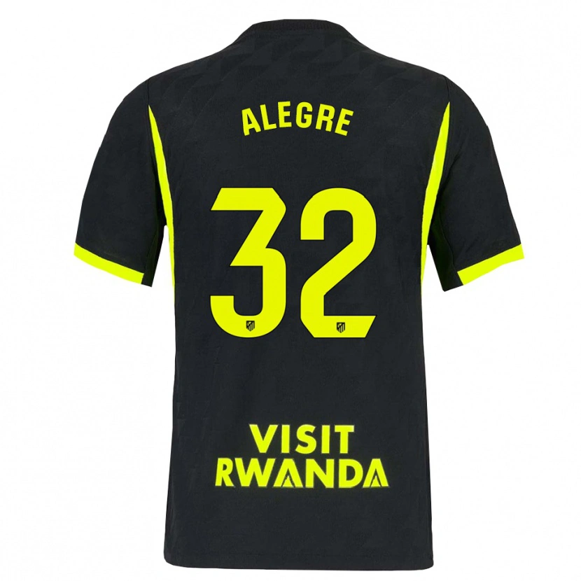 Danxen Mænd Juan Alegre #32 Lysegrøn Sort Udebane Spillertrøjer 2026/27 Trøje T-Shirt