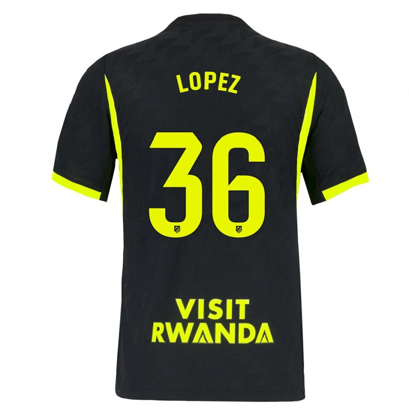 Danxen Mænd David Lopez #36 Lysegrøn Sort Udebane Spillertrøjer 2026/27 Trøje T-Shirt