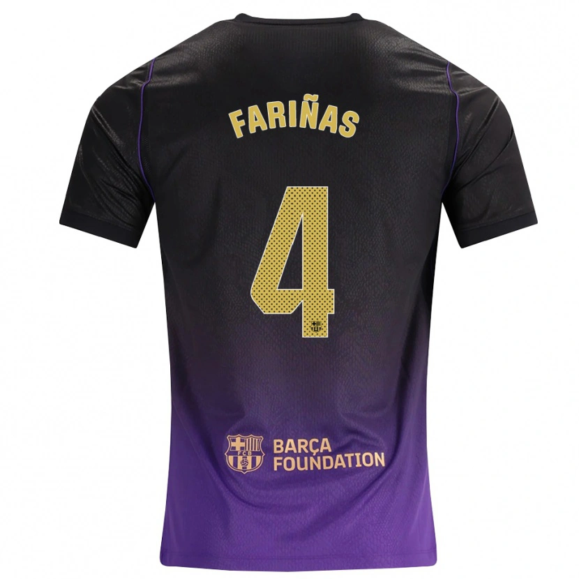 Danxen Mænd Brian Fariñas #4 Lilla Gul Sort Udebane Spillertrøjer 2026/27 Trøje T-Shirt