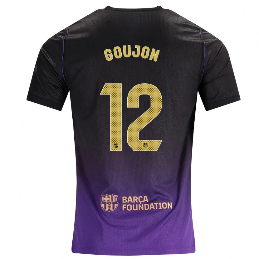 Danxen Mænd Iker Goujon #12 Lilla Gul Sort Udebane Spillertrøjer 2026/27 Trøje T-Shirt