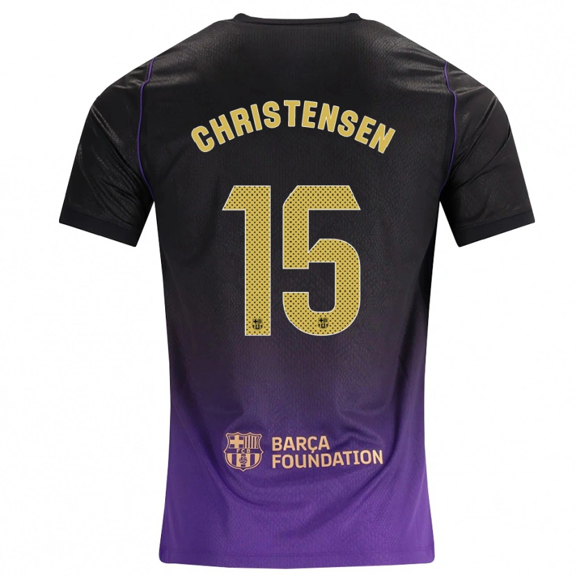 Danxen Mænd Andreas Christensen #15 Lilla Gul Sort Udebane Spillertrøjer 2026/27 Trøje T-Shirt