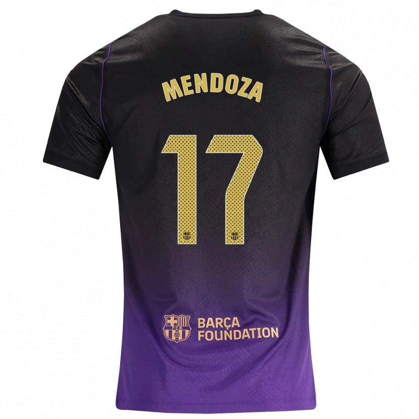 Danxen Mænd Byron Mendoza #17 Lilla Gul Sort Udebane Spillertrøjer 2026/27 Trøje T-Shirt