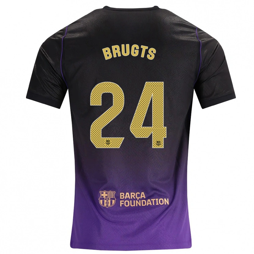 Danxen Mænd Esmee Brugts #24 Lilla Gul Sort Udebane Spillertrøjer 2026/27 Trøje T-Shirt