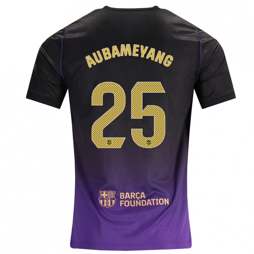 Danxen Mænd Pierre Emerick Aubameyang #25 Lilla Gul Sort Udebane Spillertrøjer 2026/27 Trøje T-Shirt