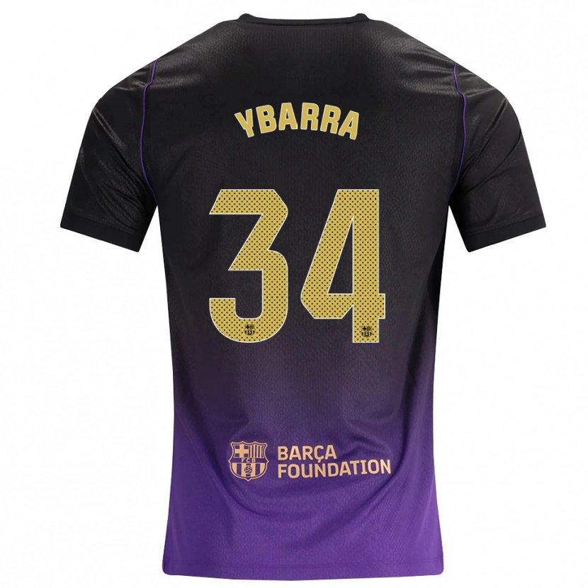 Danxen Mænd Juan Ybarra #34 Lilla Gul Sort Udebane Spillertrøjer 2026/27 Trøje T-Shirt