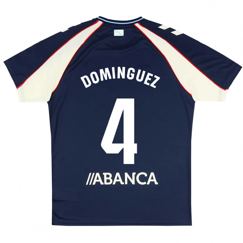 Danxen Mænd Javi Domínguez #4 Kongeblå Rød Hvid Udebane Spillertrøjer 2026/27 Trøje T-Shirt