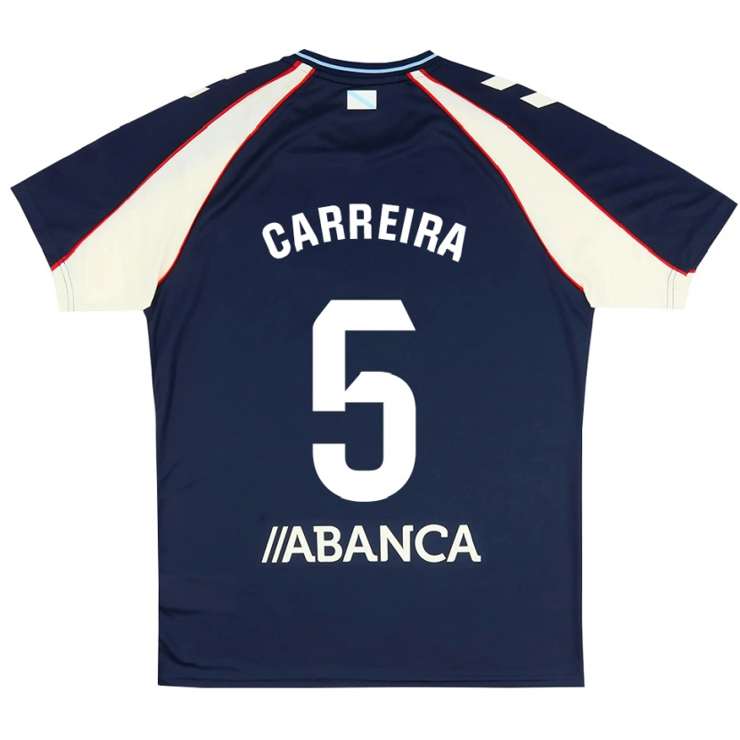 Danxen Mænd Sergio Carreira #5 Kongeblå Rød Hvid Udebane Spillertrøjer 2026/27 Trøje T-Shirt