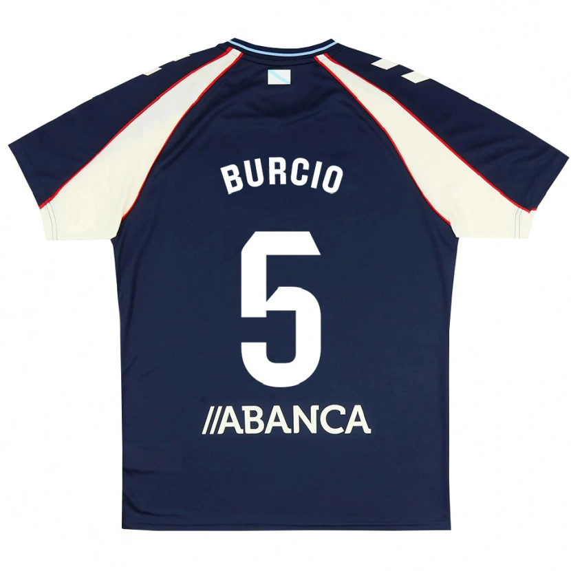 Danxen Mænd Hugo Burcio #5 Kongeblå Rød Hvid Udebane Spillertrøjer 2026/27 Trøje T-Shirt