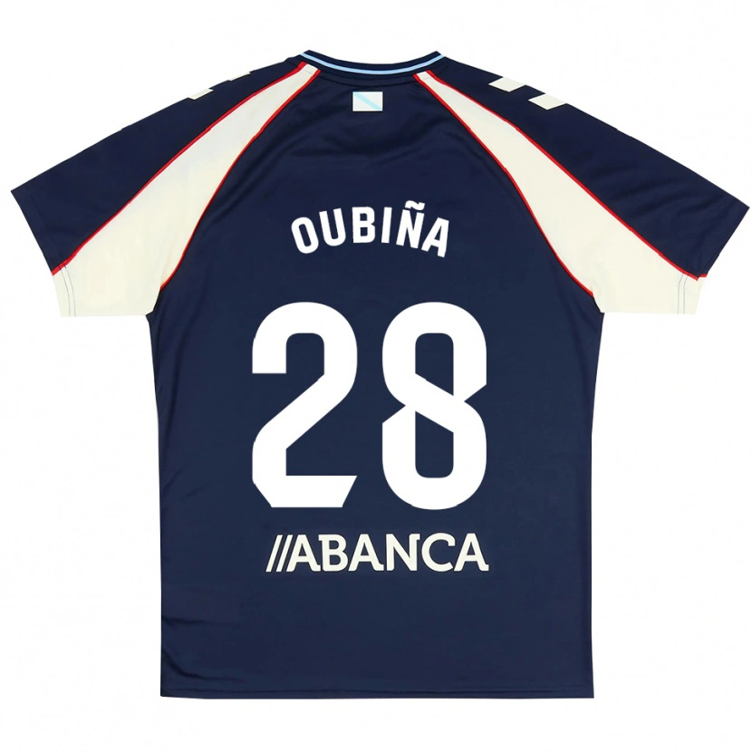 Danxen Mænd Jimena Oubiña #28 Kongeblå Rød Hvid Udebane Spillertrøjer 2026/27 Trøje T-Shirt