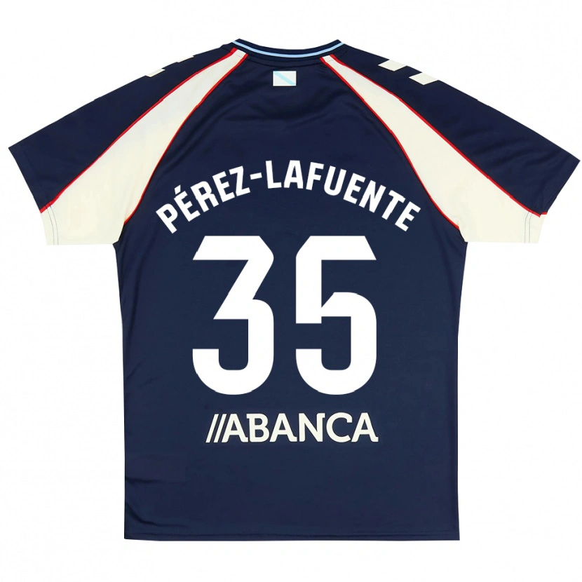 Danxen Mænd Jorge Pérez-Lafuente #35 Kongeblå Rød Hvid Udebane Spillertrøjer 2026/27 Trøje T-Shirt