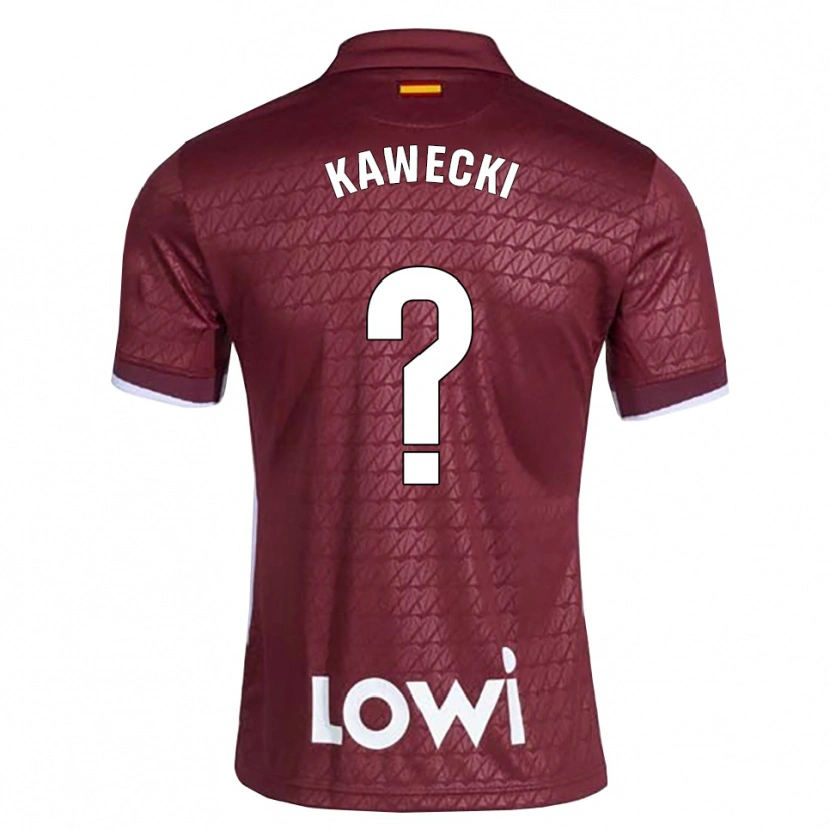 Danxen Mænd Luis Kawecki #0 Mørkerød Hvid Udebane Spillertrøjer 2026/27 Trøje T-Shirt