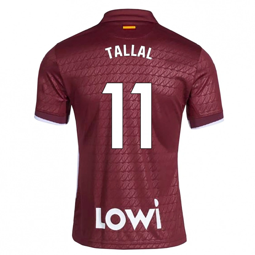 Danxen Mænd Yassin Tallal #11 Mørkerød Hvid Udebane Spillertrøjer 2026/27 Trøje T-Shirt
