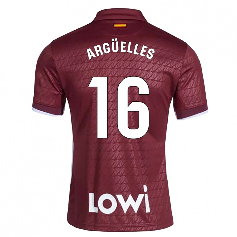 Danxen Mænd David Argüelles #16 Mørkerød Hvid Udebane Spillertrøjer 2026/27 Trøje T-Shirt