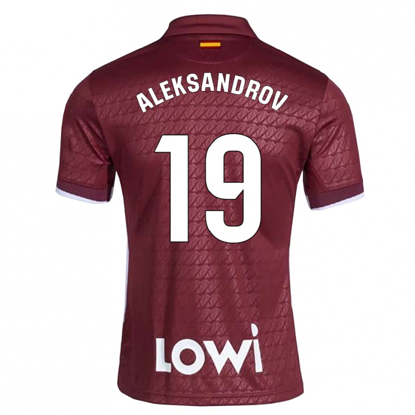 Danxen Mænd Mykyta Aleksandrov #19 Mørkerød Hvid Udebane Spillertrøjer 2026/27 Trøje T-Shirt