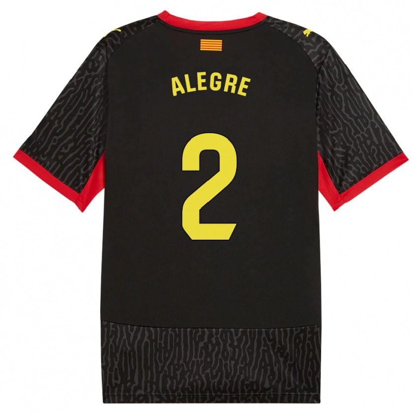 Danxen Mænd Marc Alegre #2 Sort Gul Rød Udebane Spillertrøjer 2026/27 Trøje T-Shirt