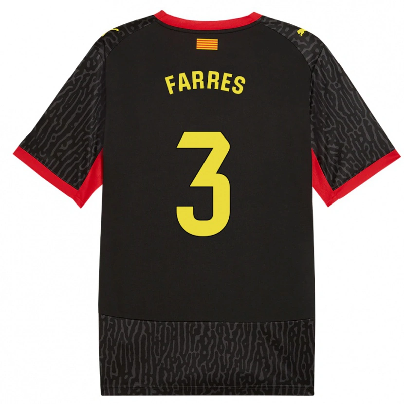 Danxen Mænd Biel Farrés #3 Sort Gul Rød Udebane Spillertrøjer 2026/27 Trøje T-Shirt
