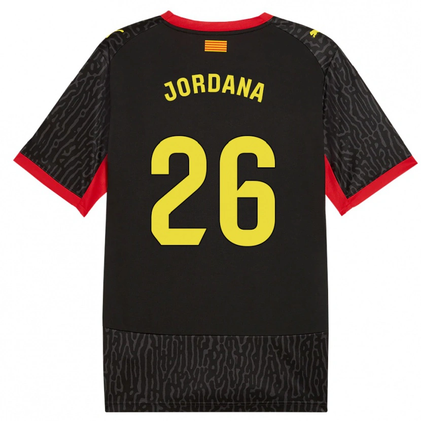 Danxen Mænd Gibert Jordana #26 Sort Gul Rød Udebane Spillertrøjer 2026/27 Trøje T-Shirt