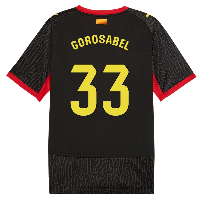 Danxen Mænd Jakes Gorosabel #33 Sort Gul Rød Udebane Spillertrøjer 2026/27 Trøje T-Shirt