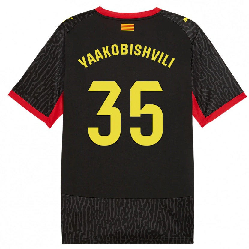 Danxen Mænd Antal Yaakobishvili #35 Sort Gul Rød Udebane Spillertrøjer 2026/27 Trøje T-Shirt