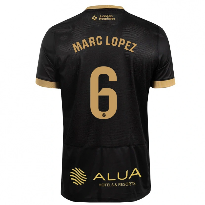 Danxen Mænd Marc López #6 Sort Sandfarvet Burlywood Udebane Spillertrøjer 2026/27 Trøje T-Shirt