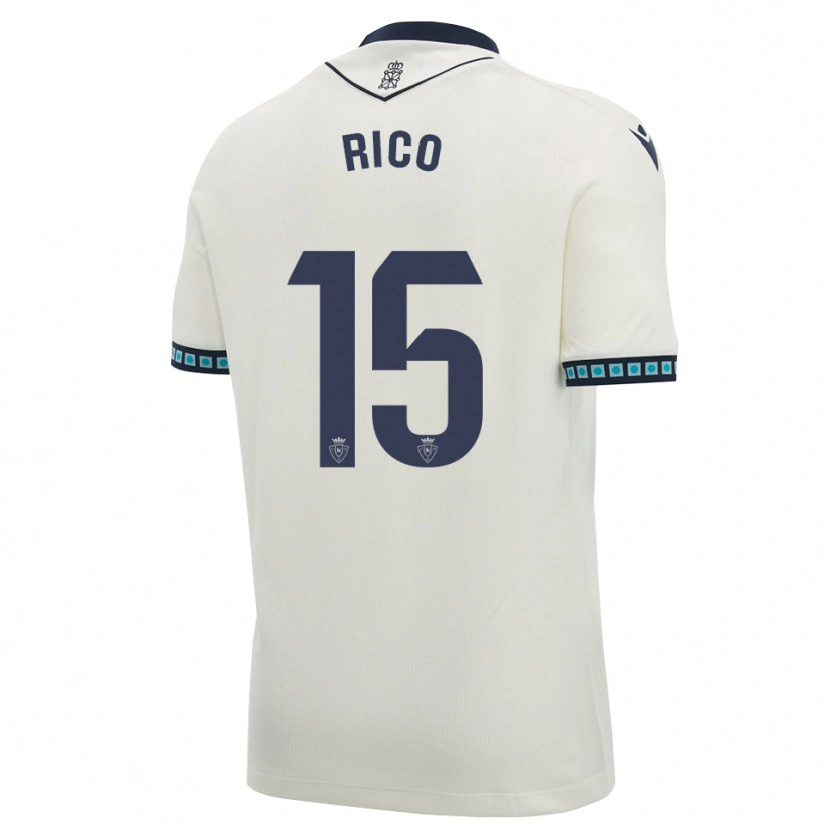 Danxen Mænd Diego Rico #15 Hvid Sort Lys Himmelblå Udebane Spillertrøjer 2026/27 Trøje T-Shirt