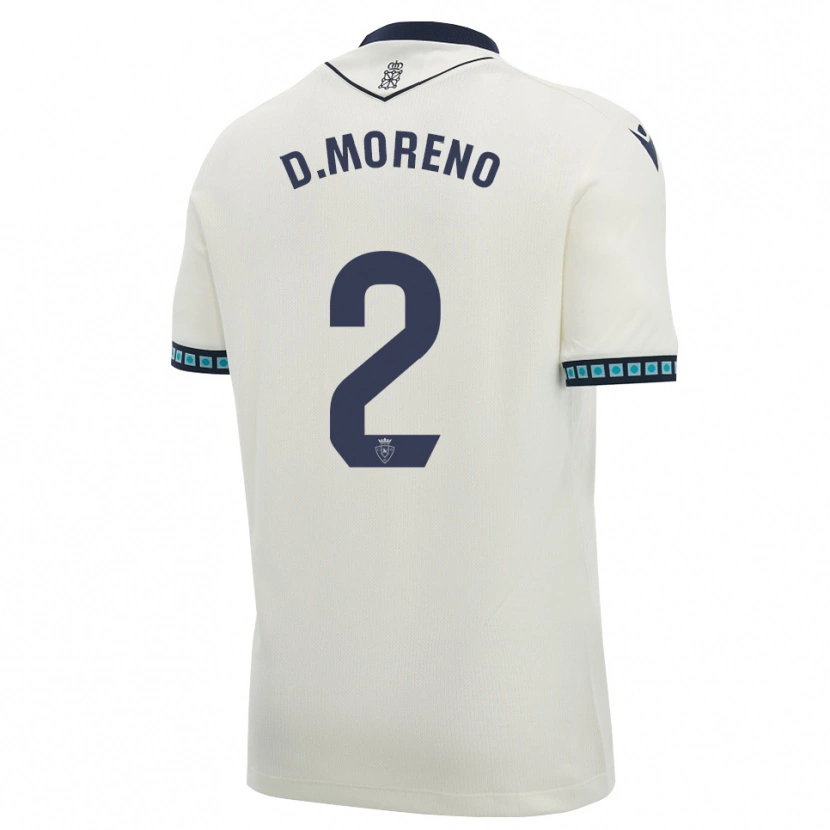 Danxen Mænd Diego Moreno #2 Hvid Sort Lys Himmelblå Udebane Spillertrøjer 2026/27 Trøje T-Shirt