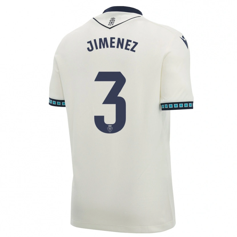 Danxen Mænd Álex Jimenez #3 Hvid Sort Lys Himmelblå Udebane Spillertrøjer 2026/27 Trøje T-Shirt