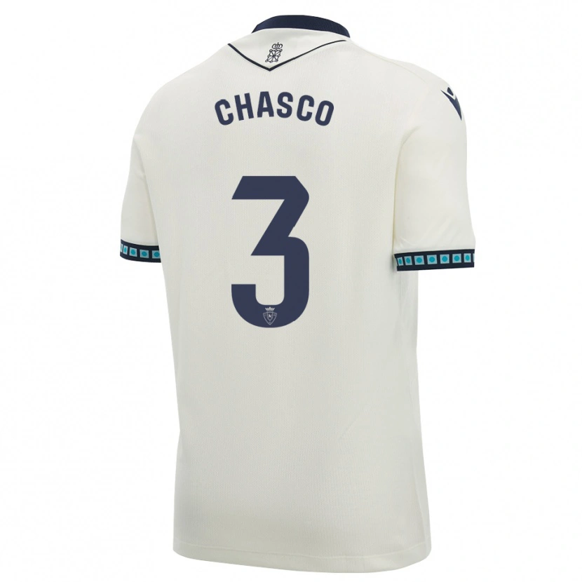 Danxen Mænd Raúl Chasco #3 Hvid Sort Lys Himmelblå Udebane Spillertrøjer 2026/27 Trøje T-Shirt