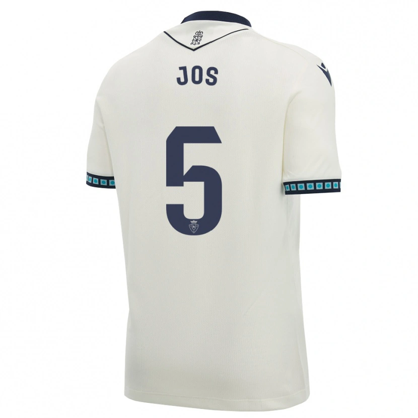 Danxen Mænd Josune Urdaniz Maurin #5 Hvid Sort Lys Himmelblå Udebane Spillertrøjer 2026/27 Trøje T-Shirt