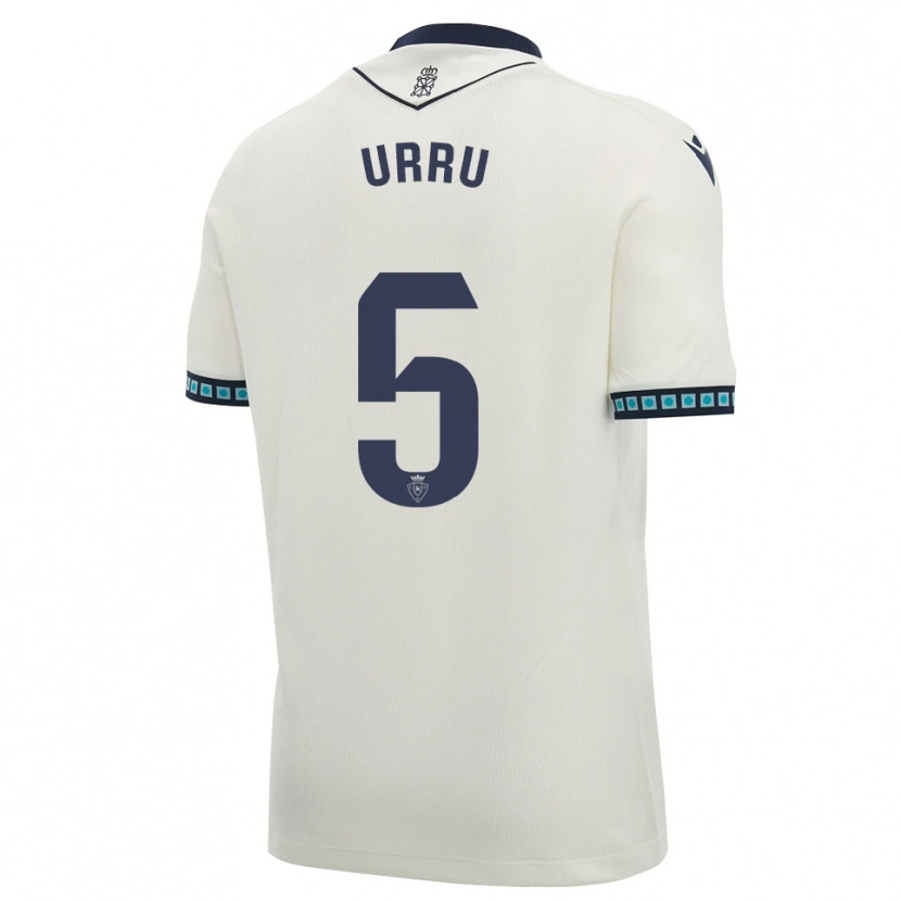 Danxen Mænd Irati Urruzola Bermúdez #5 Hvid Sort Lys Himmelblå Udebane Spillertrøjer 2026/27 Trøje T-Shirt
