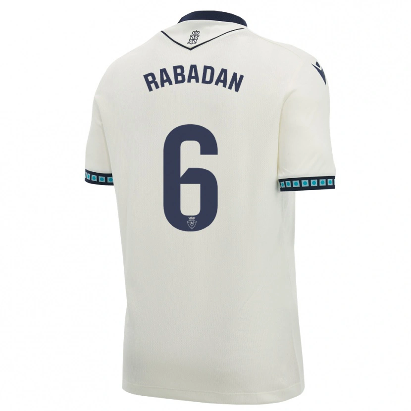 Danxen Mænd David Rabadán #6 Hvid Sort Lys Himmelblå Udebane Spillertrøjer 2026/27 Trøje T-Shirt