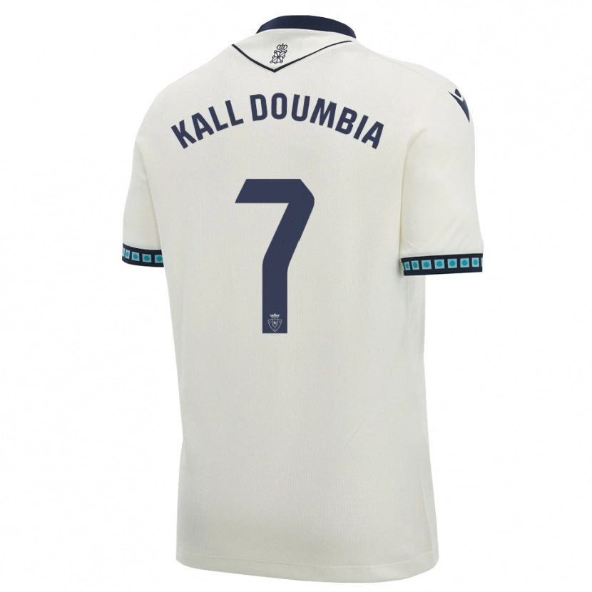 Danxen Mænd Aly Kall Doumbia #7 Hvid Sort Lys Himmelblå Udebane Spillertrøjer 2026/27 Trøje T-Shirt