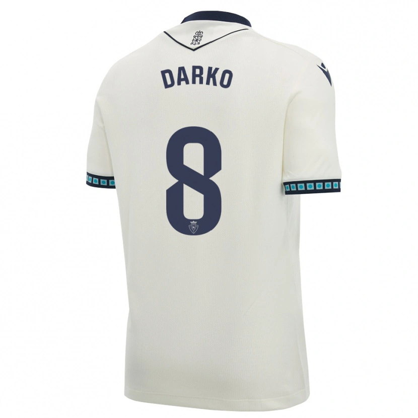 Danxen Mænd Darko Brasanac #8 Hvid Sort Lys Himmelblå Udebane Spillertrøjer 2026/27 Trøje T-Shirt