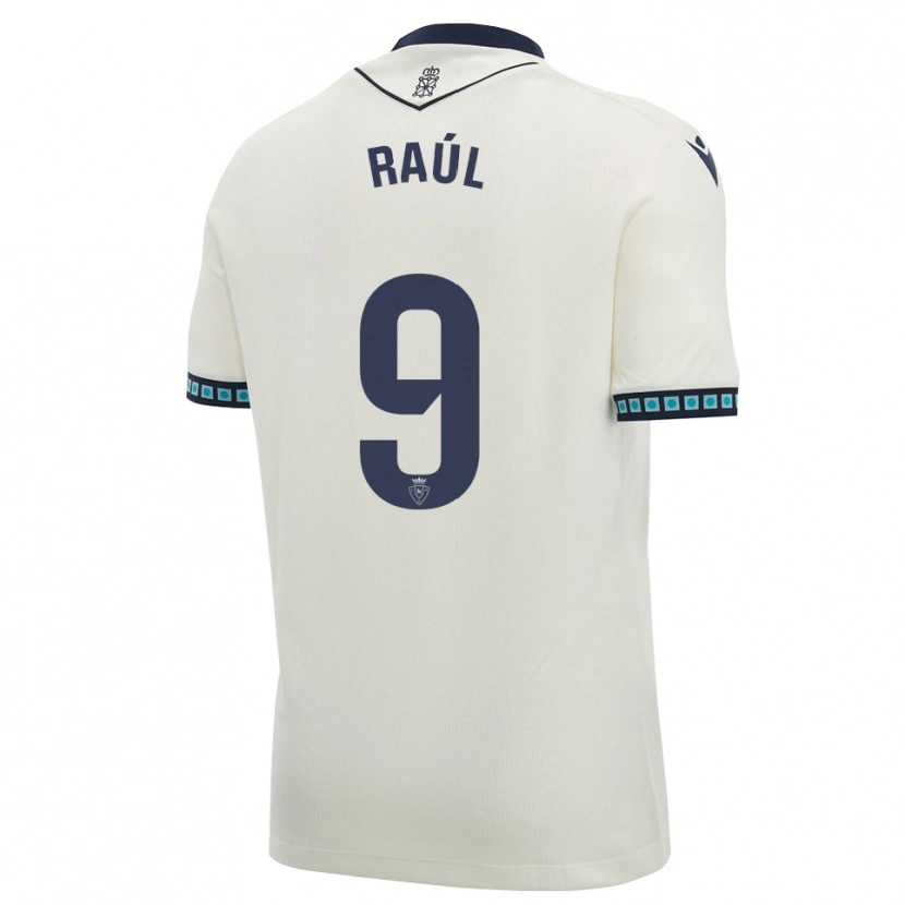 Danxen Mænd Raúl García #9 Hvid Sort Lys Himmelblå Udebane Spillertrøjer 2026/27 Trøje T-Shirt