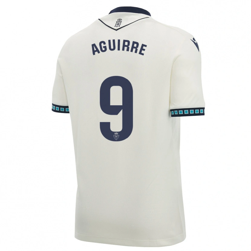 Danxen Mænd Jorge Aguirre #9 Hvid Sort Lys Himmelblå Udebane Spillertrøjer 2026/27 Trøje T-Shirt