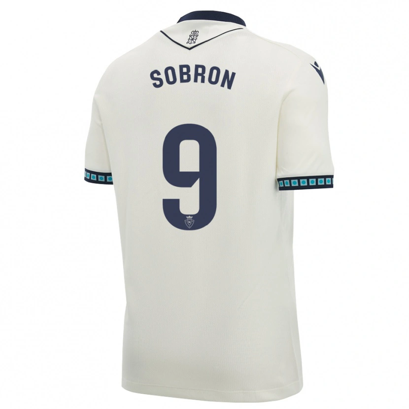 Danxen Mænd Carmen Sobrón Olarte #9 Hvid Sort Lys Himmelblå Udebane Spillertrøjer 2026/27 Trøje T-Shirt