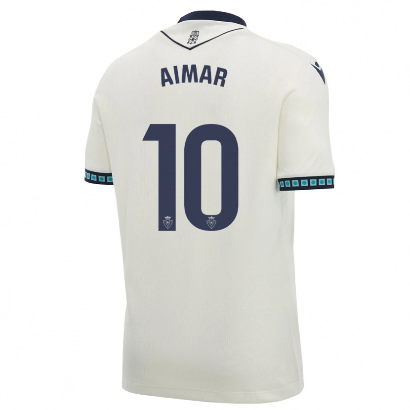 Danxen Mænd Aimar Oroz #10 Hvid Sort Lys Himmelblå Udebane Spillertrøjer 2026/27 Trøje T-Shirt
