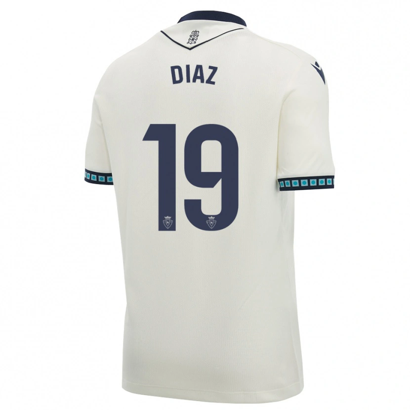 Danxen Mænd Lucas Diaz #19 Hvid Sort Lys Himmelblå Udebane Spillertrøjer 2026/27 Trøje T-Shirt