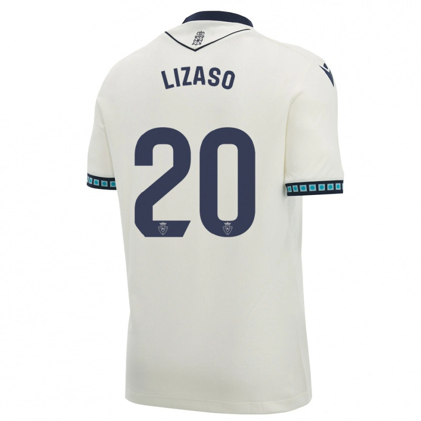 Danxen Mænd Iker Lizaso #20 Hvid Sort Lys Himmelblå Udebane Spillertrøjer 2026/27 Trøje T-Shirt
