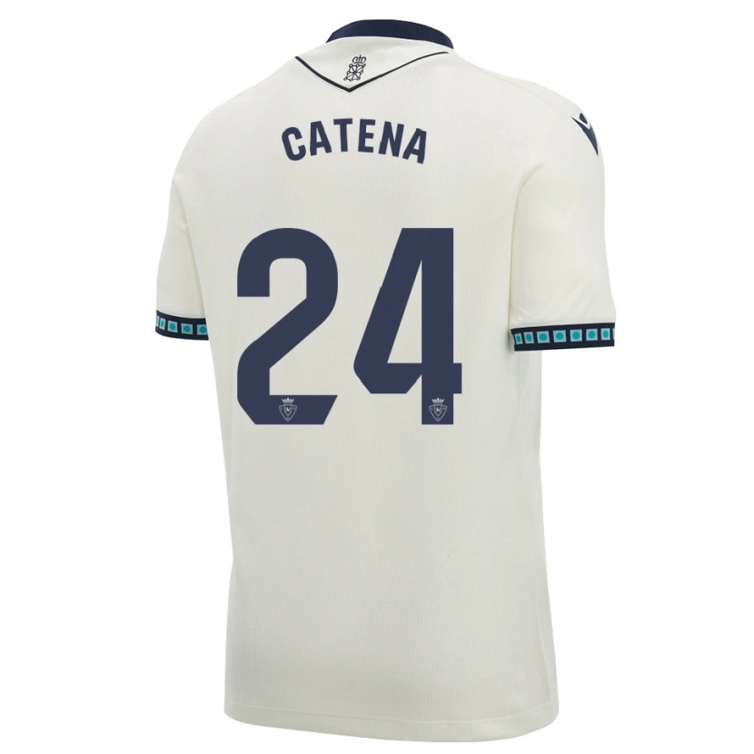 Danxen Mænd Alejandro Catena #24 Hvid Sort Lys Himmelblå Udebane Spillertrøjer 2026/27 Trøje T-Shirt