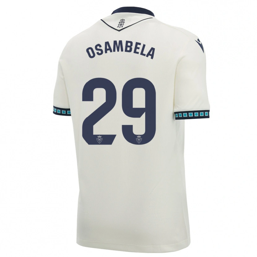 Danxen Mænd Asier Osambela #29 Hvid Sort Lys Himmelblå Udebane Spillertrøjer 2026/27 Trøje T-Shirt