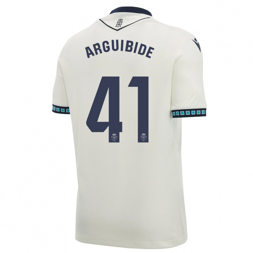 Danxen Mænd Iñigo Arguibide #41 Hvid Sort Lys Himmelblå Udebane Spillertrøjer 2026/27 Trøje T-Shirt